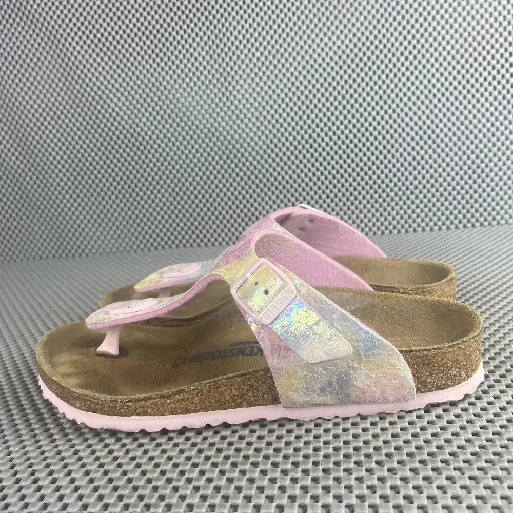 Birkenstock Gizeh Thong Sandals Girls Size 32 L1 Pink Made in Germany